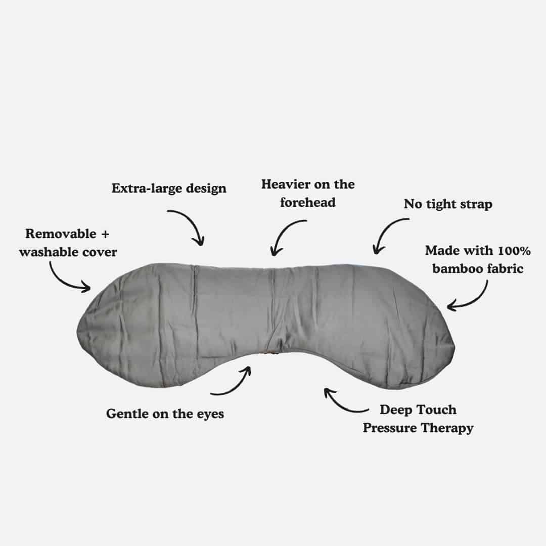 Snugged Weighted Sleep Mask Oversized Eye Pillow Sleepfolio